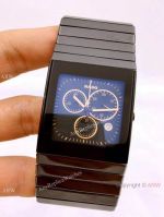 Integral Jubile Rado Copy Watches Black Ceramica and Rose Gold hands